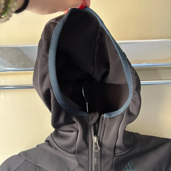 Adidas Climawarm Men's Large Black Zip-up Sweatshirt Hoodie - Picture 2 of 2